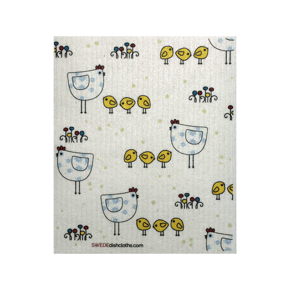 Chicken Family No. 1 Swedish Dishcloth
