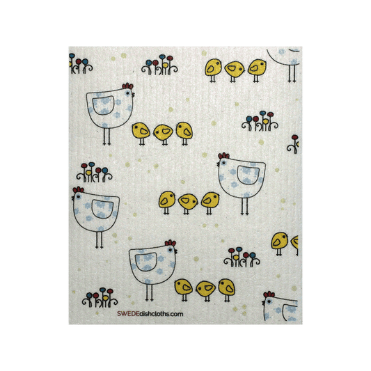 Chicken Family No. 1 Swedish Dishcloth